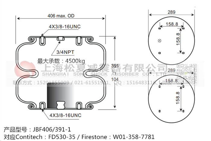 JBF406/391-2橡膠<a href='http://www.63859.cn/' target='_blank'><u>空氣彈簧</u></a>
